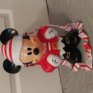 WALT DISNEY WORLD CHRISTMAS MICKEY MOUSE SANTA ELF POPCORN BUCKET